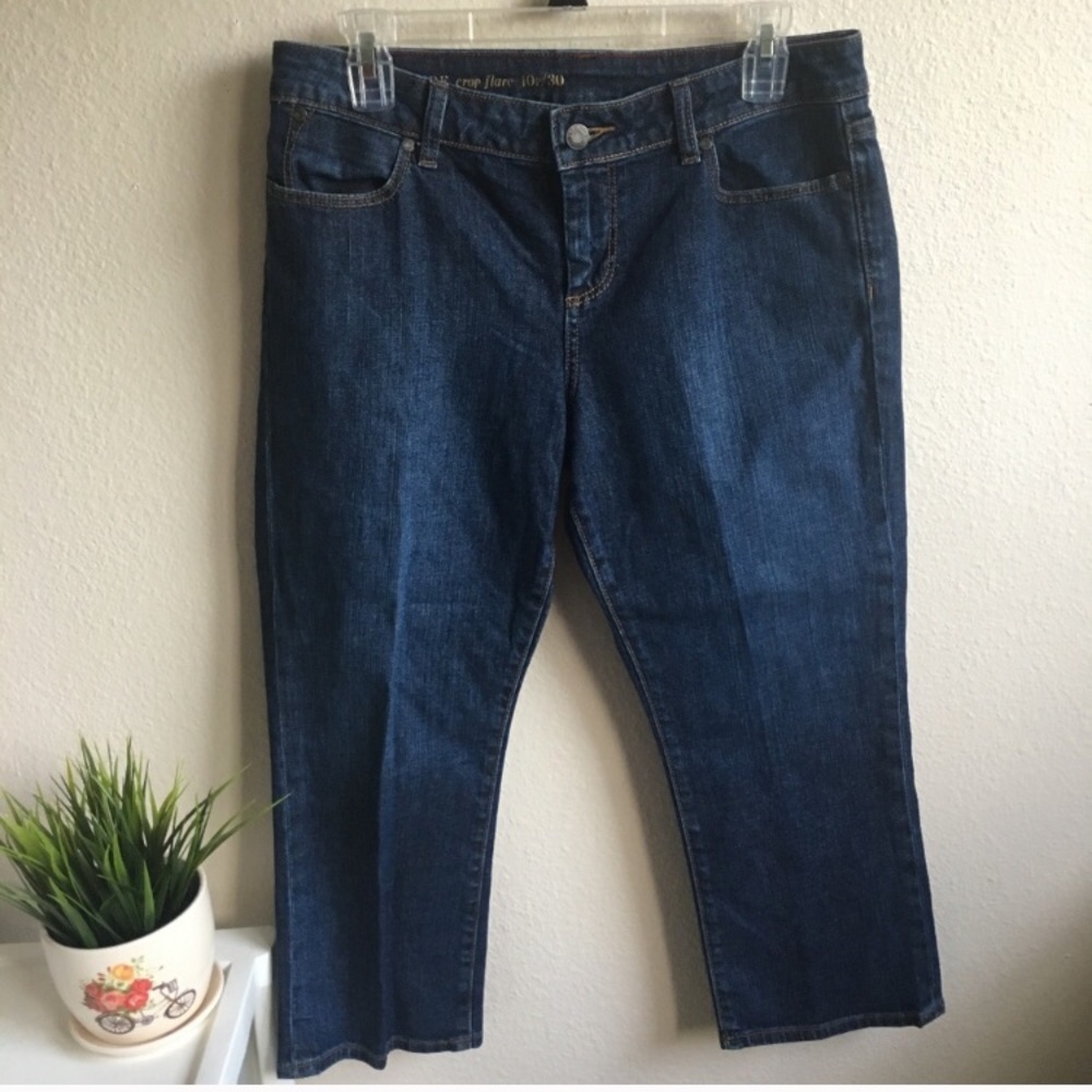 Talbots signature crop flare 10p 30 denim jeans
